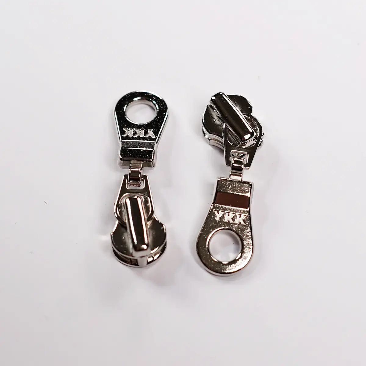 YKK 4.5 Nickel Donut Zipper Purse Slider Pull 2 Pack