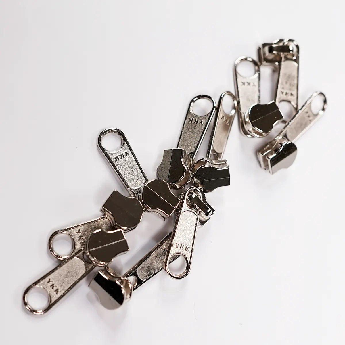 YKK 4.5 Nickel Zipper Purse Slider Pull 2 Pack