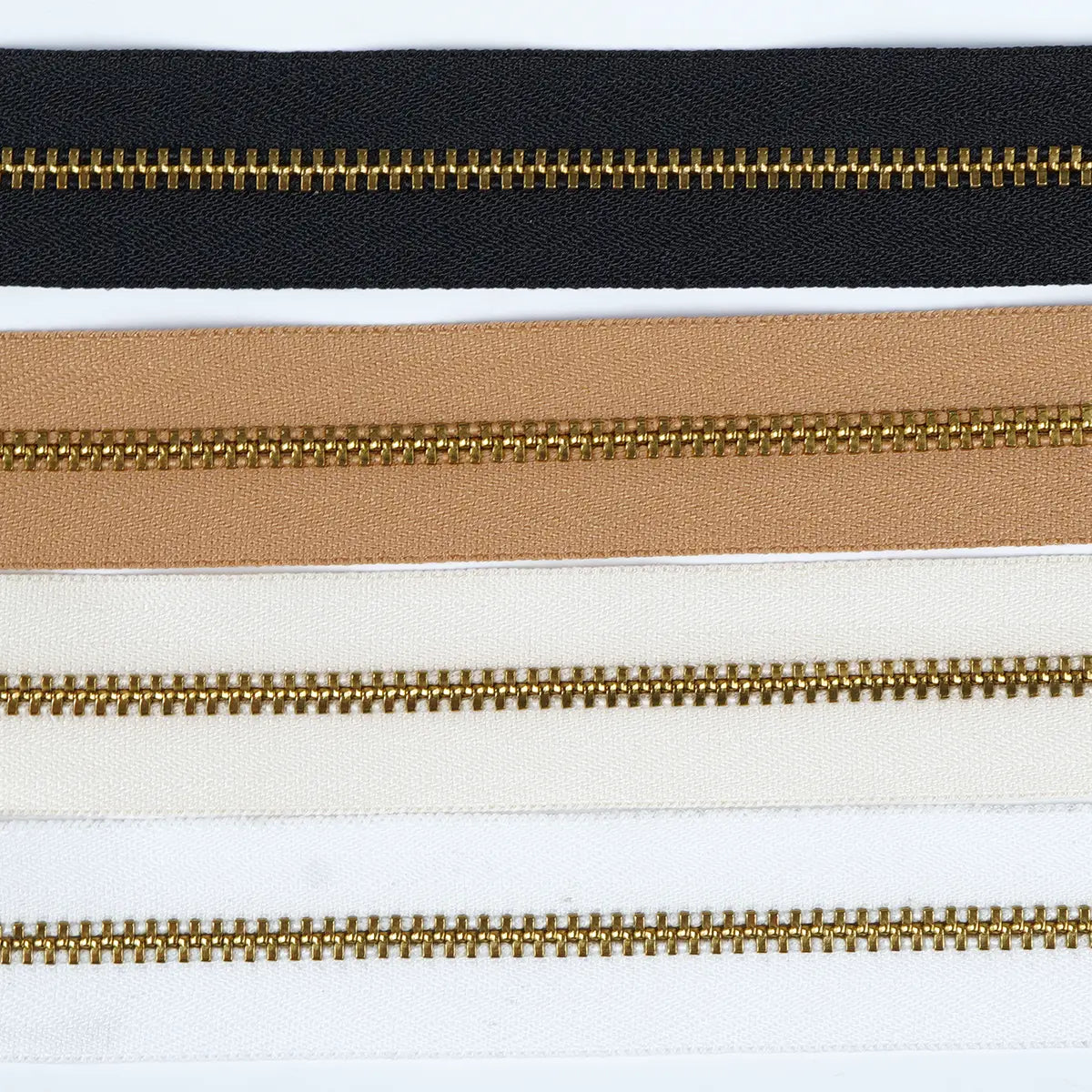 YKK No 4.5 Nickel Metal Zipper 3 Yard Roll.