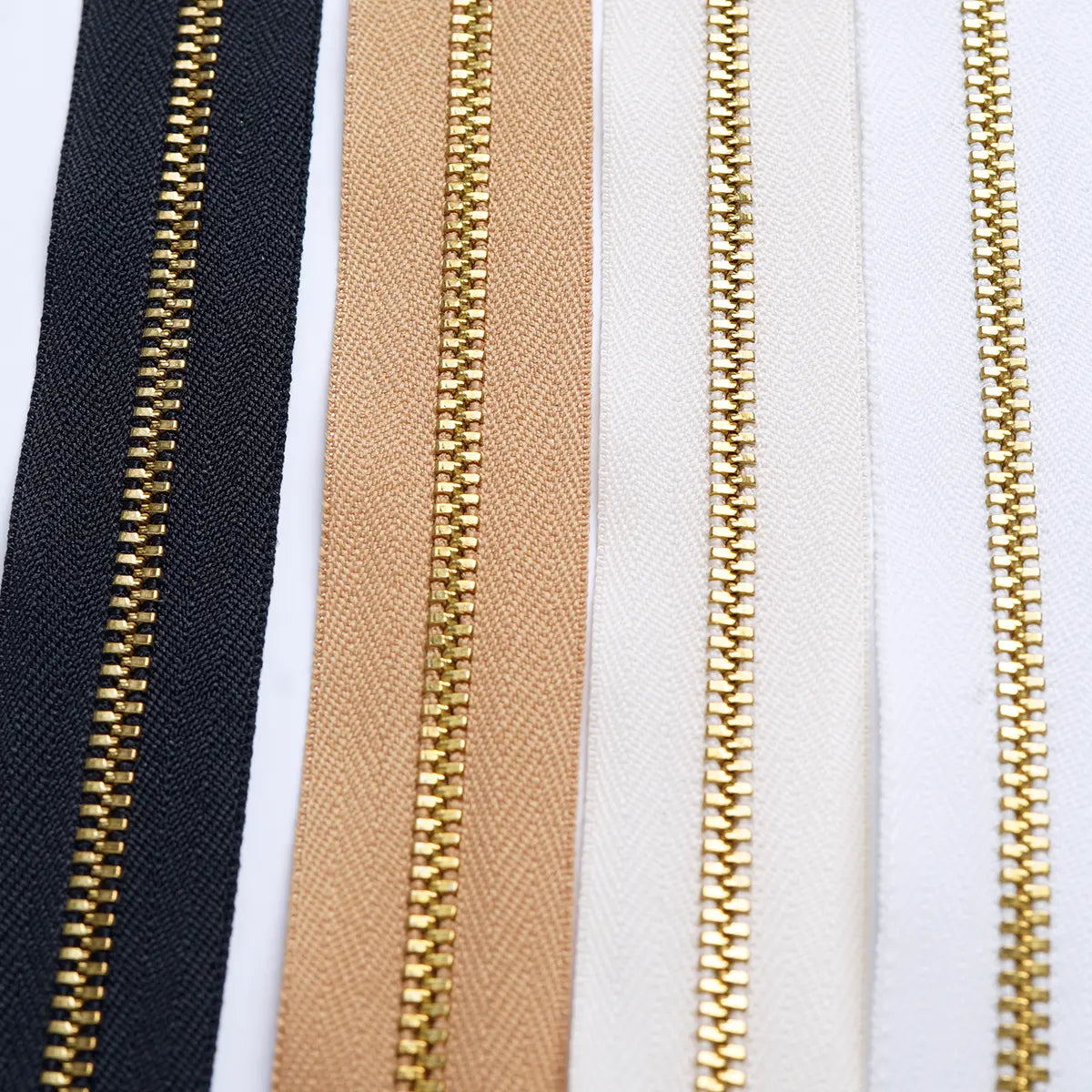 No 4.5 YKK Nickel Metal Zipper 3 Yards.