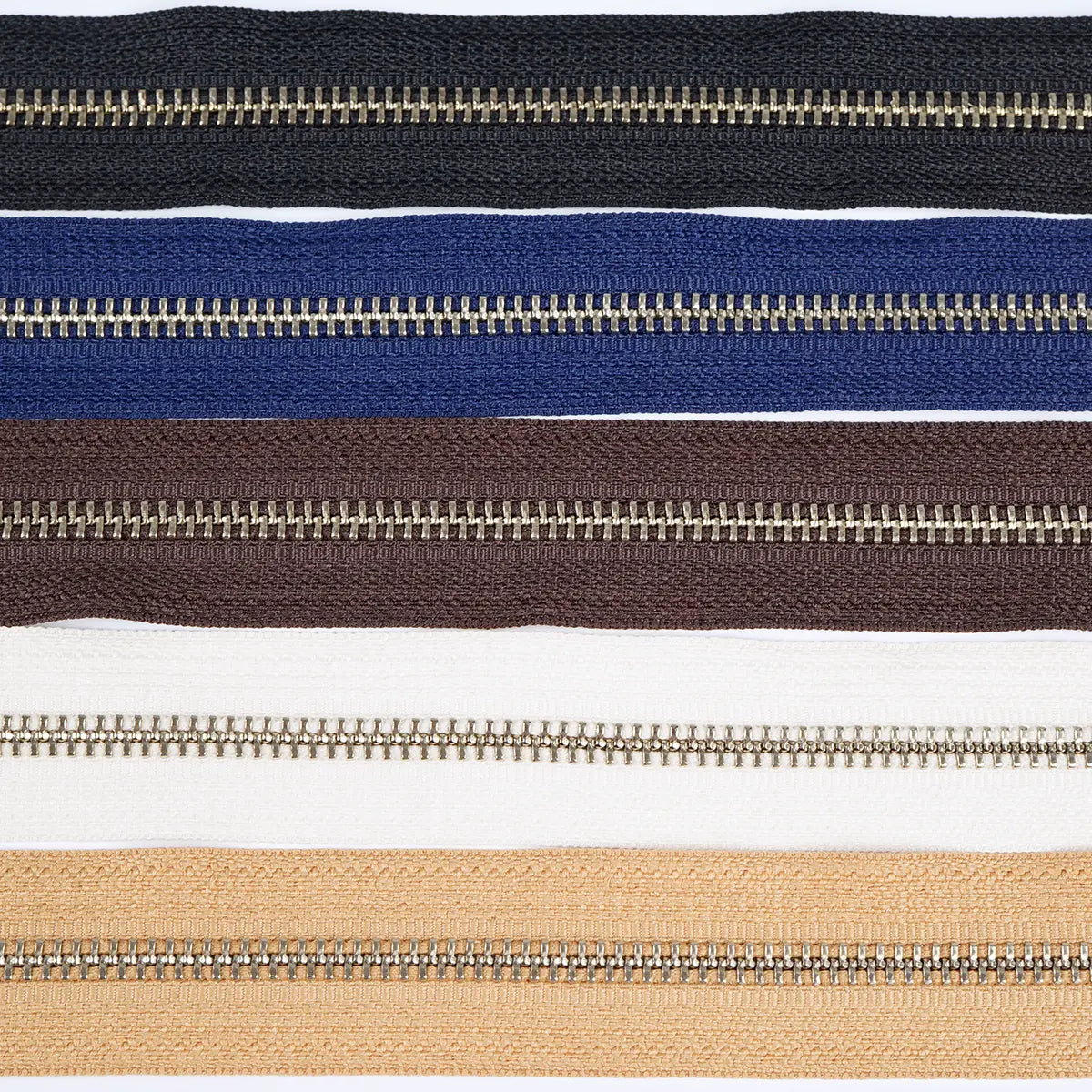 YKK No 5 Nickel Zipper 3 Yard Roll