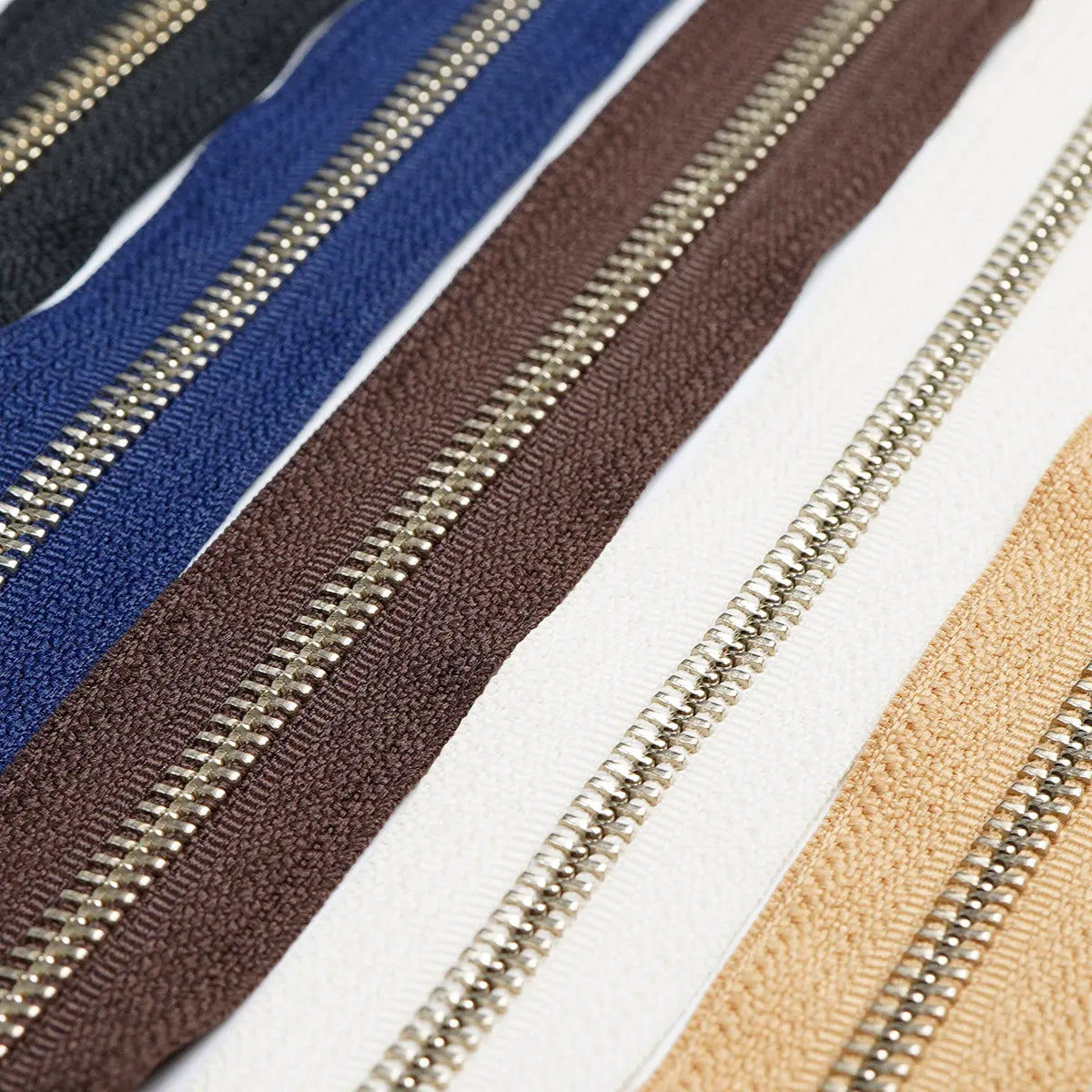 YKK No 5 Nickel Zipper 3 Yard Roll