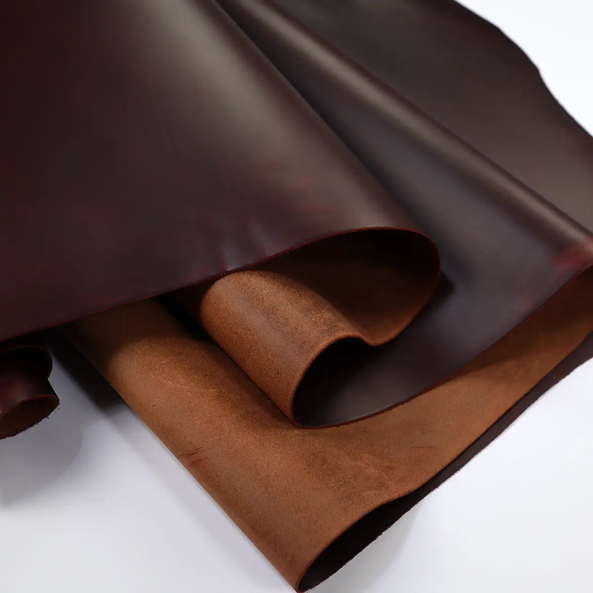 York Oxblood Chrome Tan Leather, 4-5 ounce.