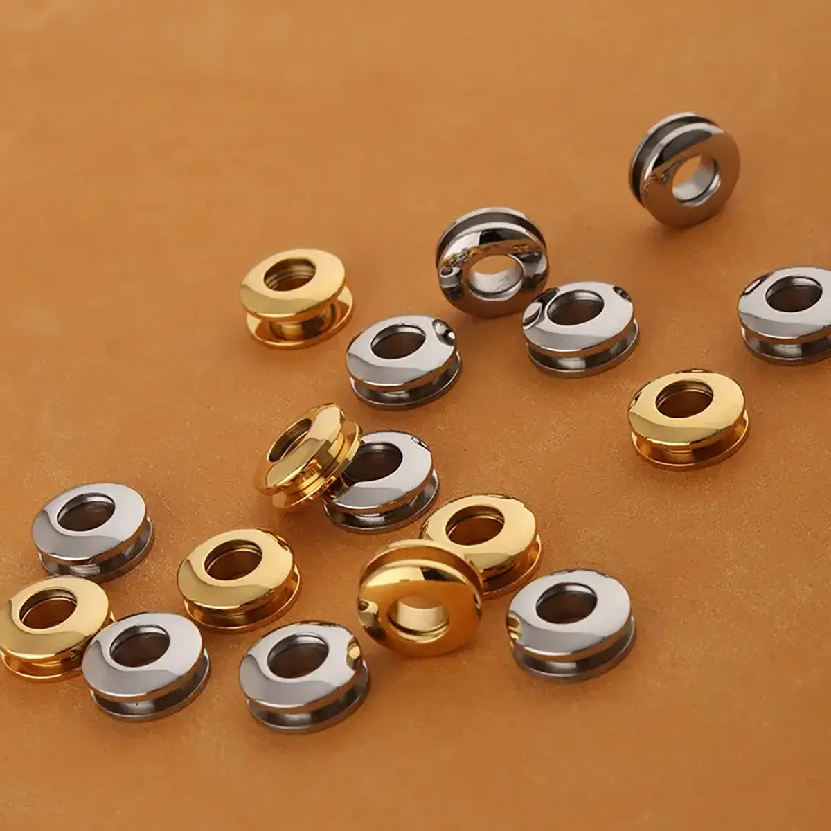 Screw Eyelets 6.5mm Stainless Steel for Leather Bags or Purses.