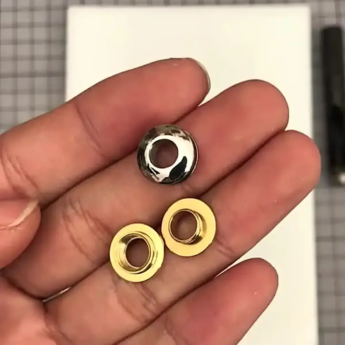 Screw Eyelets 6.5mm Stainless Steel for Leather Bags or Purses.