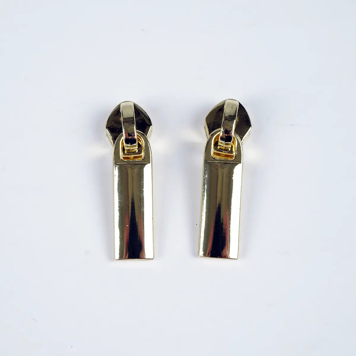 Long Gold No 5 Nylon Zipper Pulls, 2 Pack.