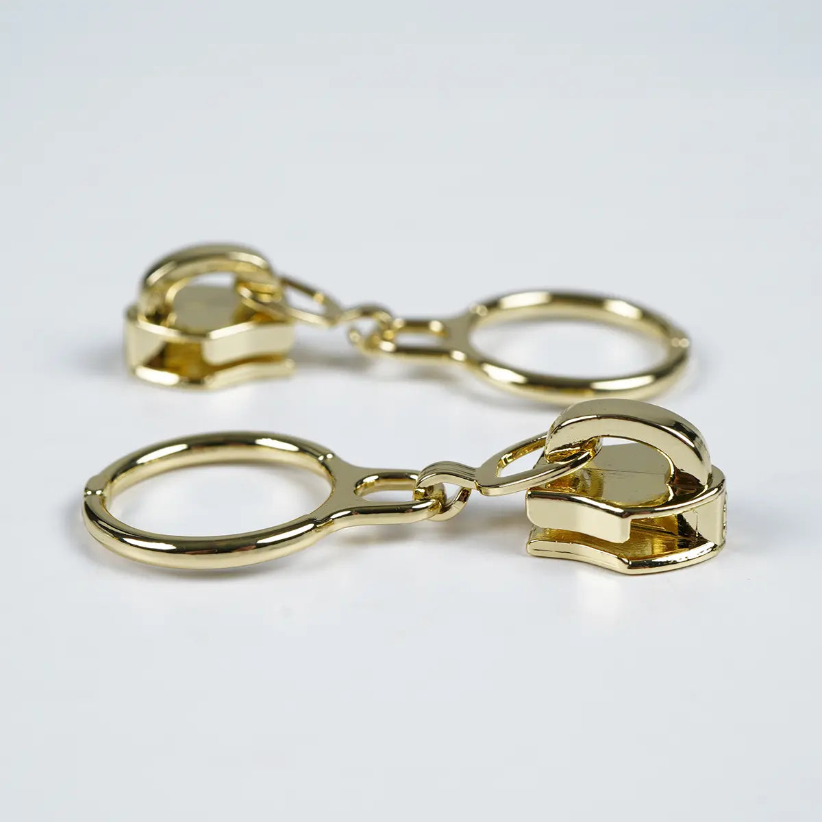 No 5 Gold Ring Nylon Zipper Pulls, 2 Pack.