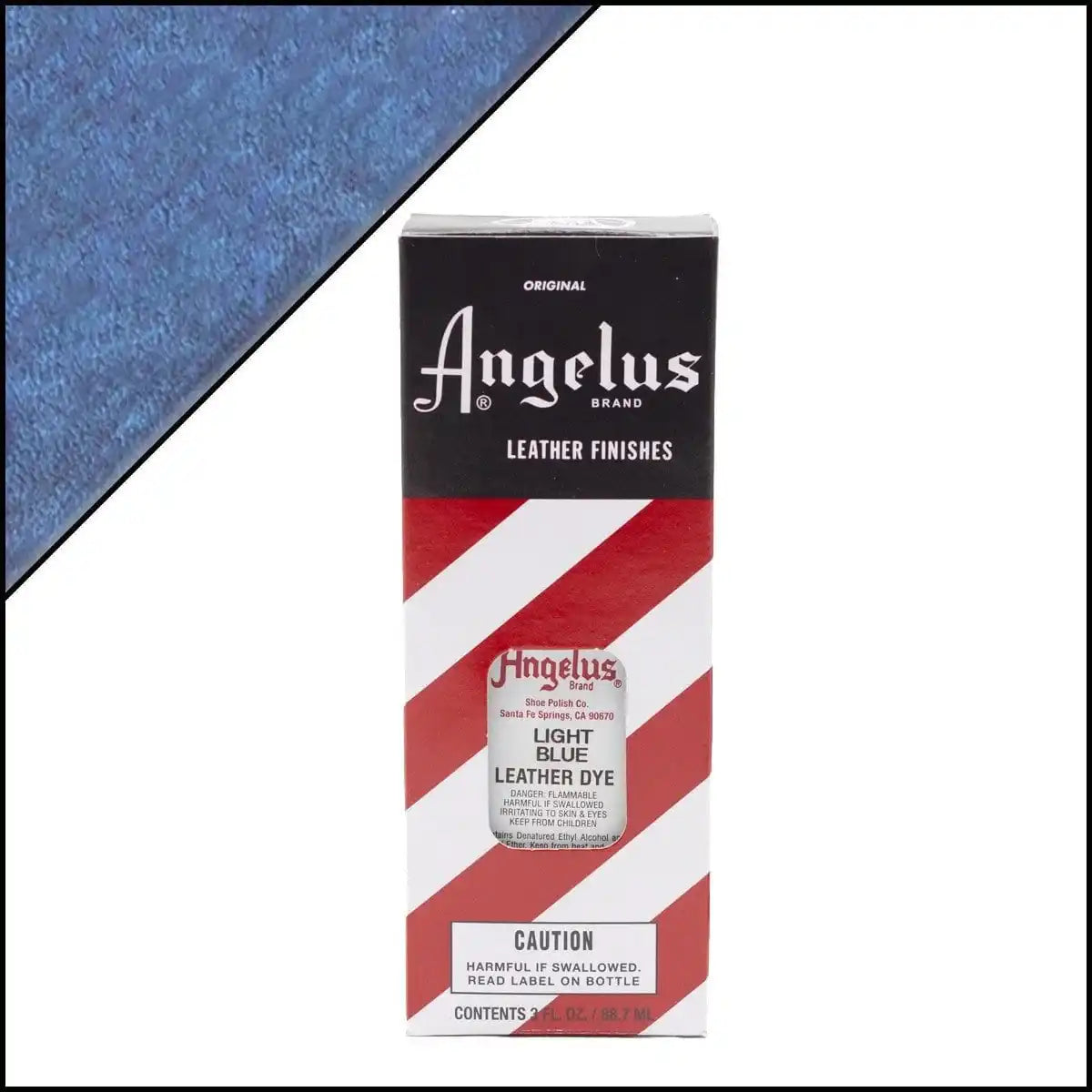 Angelus Leather Dye 3 Ounce Bottle, Light Blue.
