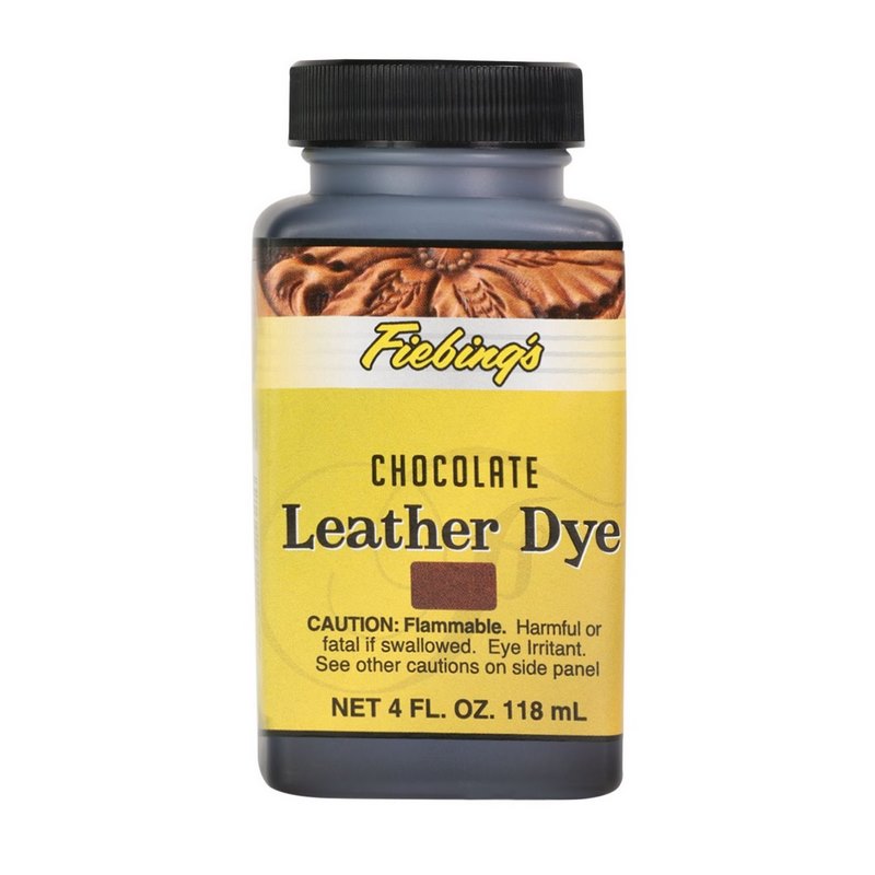 Fiebings Leather Dye 4 Ounce Bottle, Chocolate.