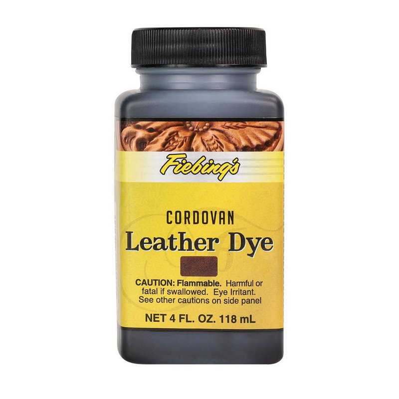 Fiebings Leather Dye 4 Ounce Bottle, Cordovan.