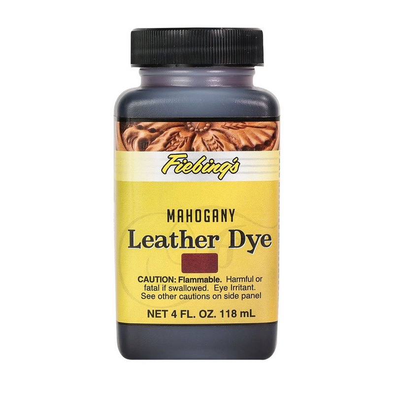 Fiebings Leather Dye 4 Ounce Bottle, Mahogany.