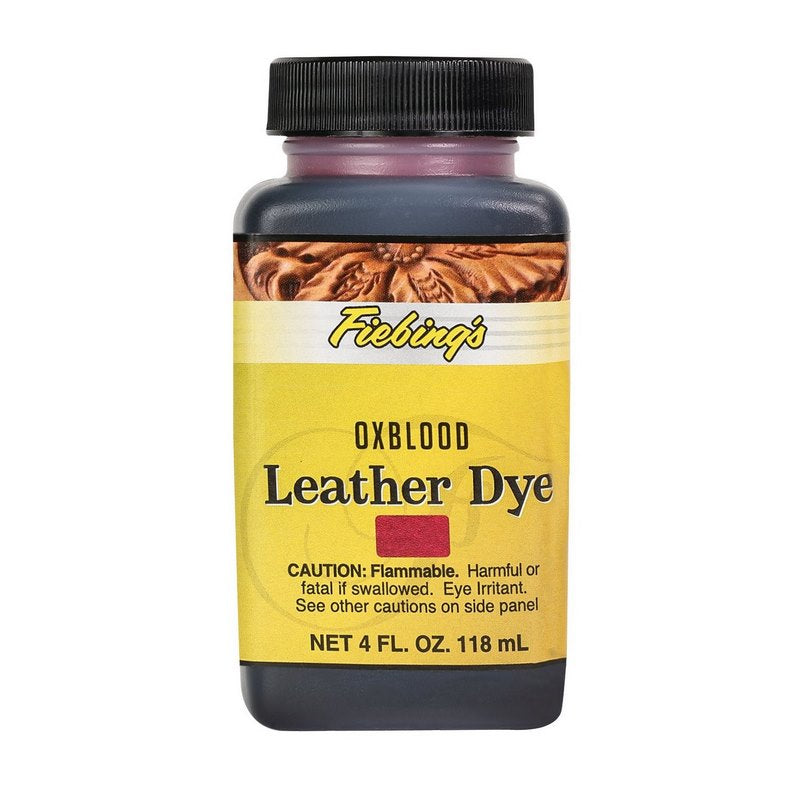 Fiebings Leather Dye 4 Ounce Bottle, Oxblood.