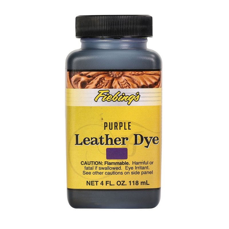 Fiebings Leather Dye 4 Ounce Bottle, Purple.
