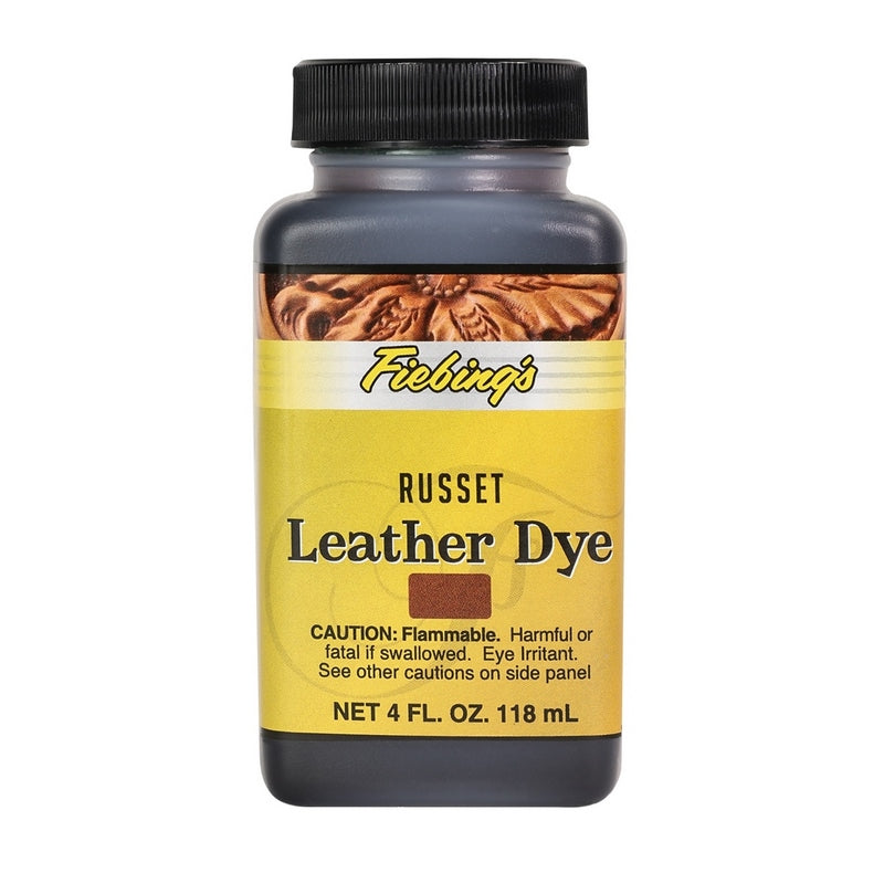 Fiebings Leather Dye 4 Ounce Bottle, Russet.