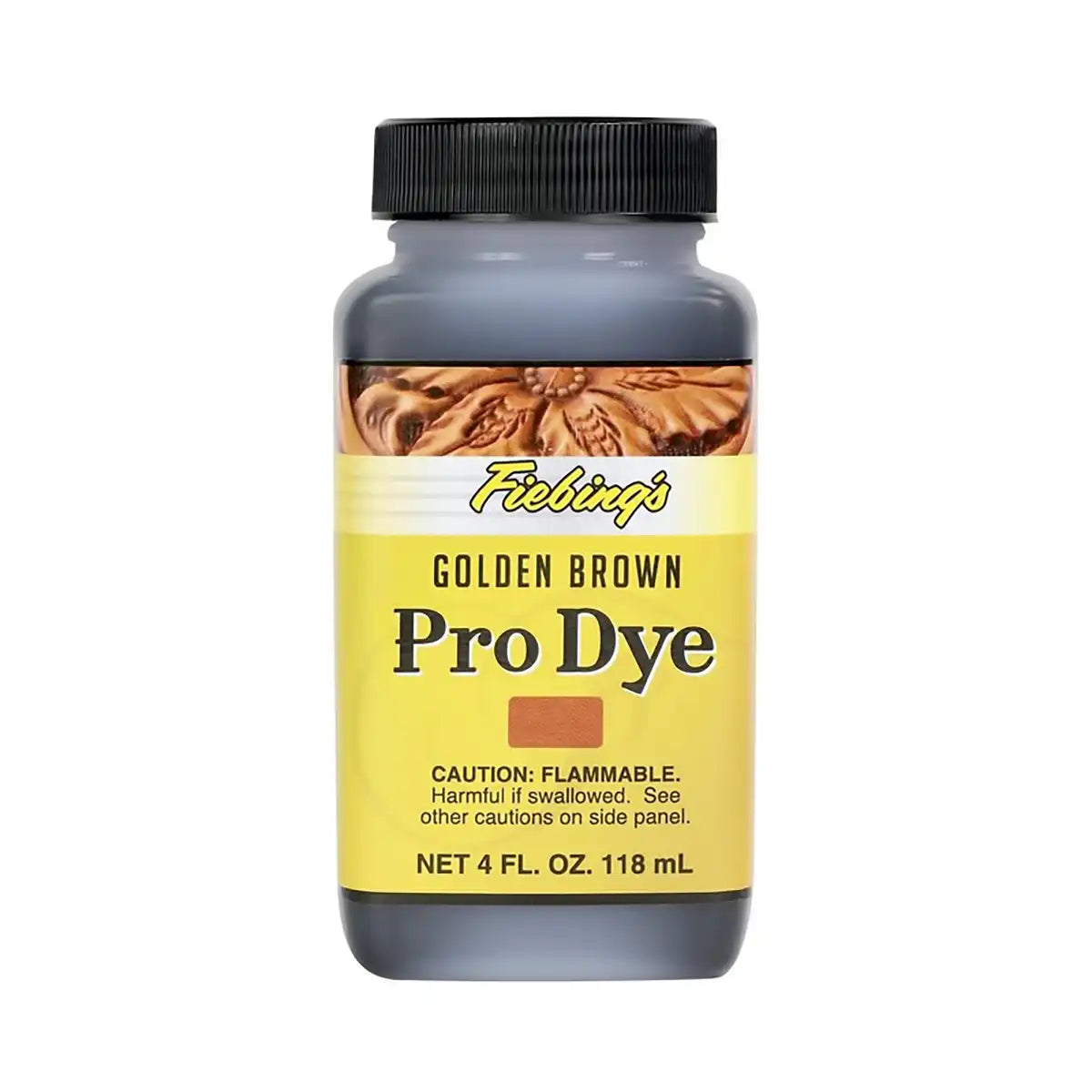 Fiebings Pro Dye 4 Ounce Bottle, Golden Brown.