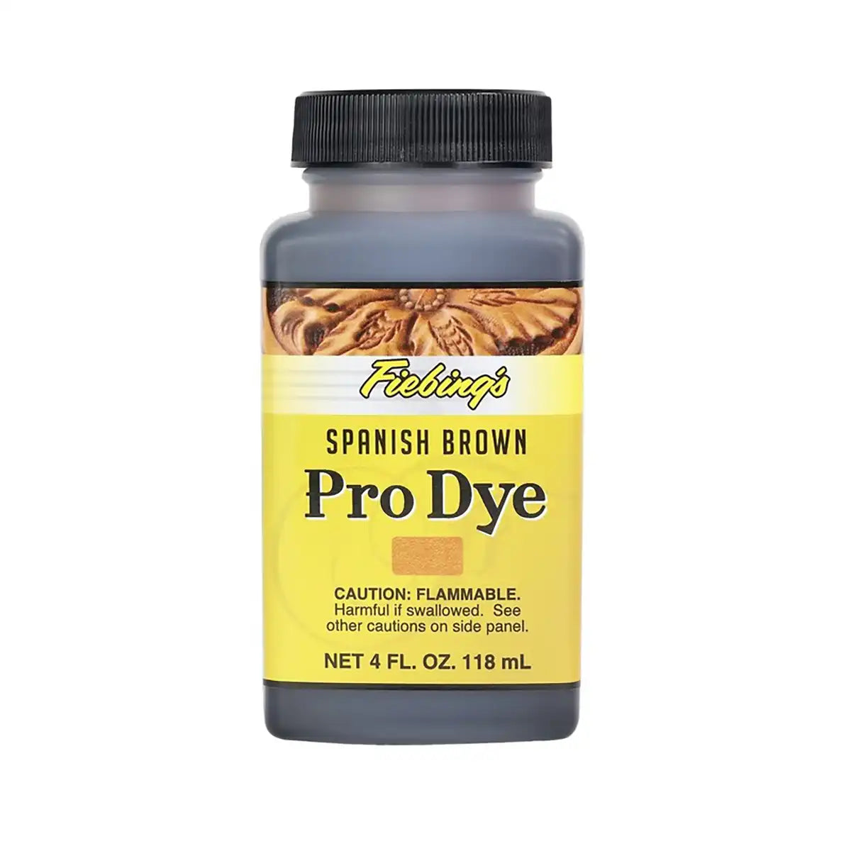 Fiebings Pro Dye 4 Ounce Bottle, Spanish Brown.