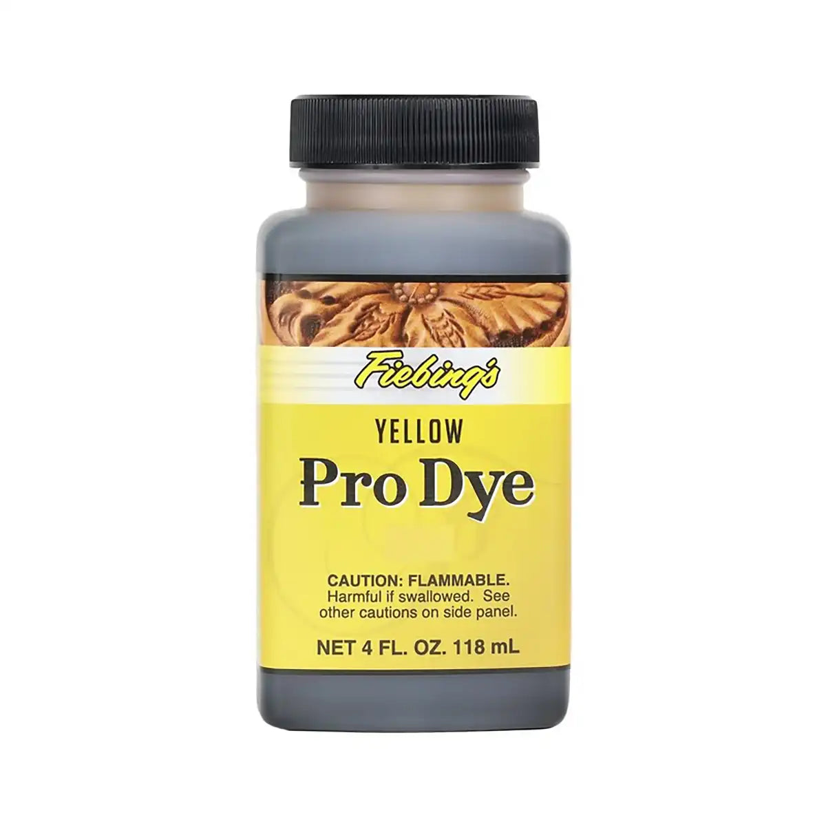 Fiebings Pro Dye 4 Ounce Bottle, Yellow.