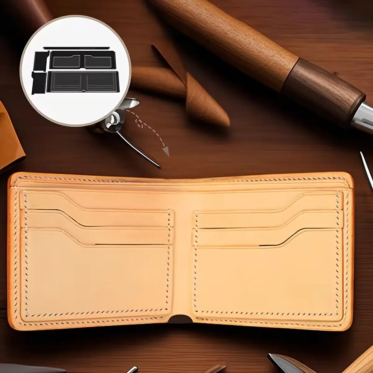 Bifold Wallet 8 Piece Acrylic Template.