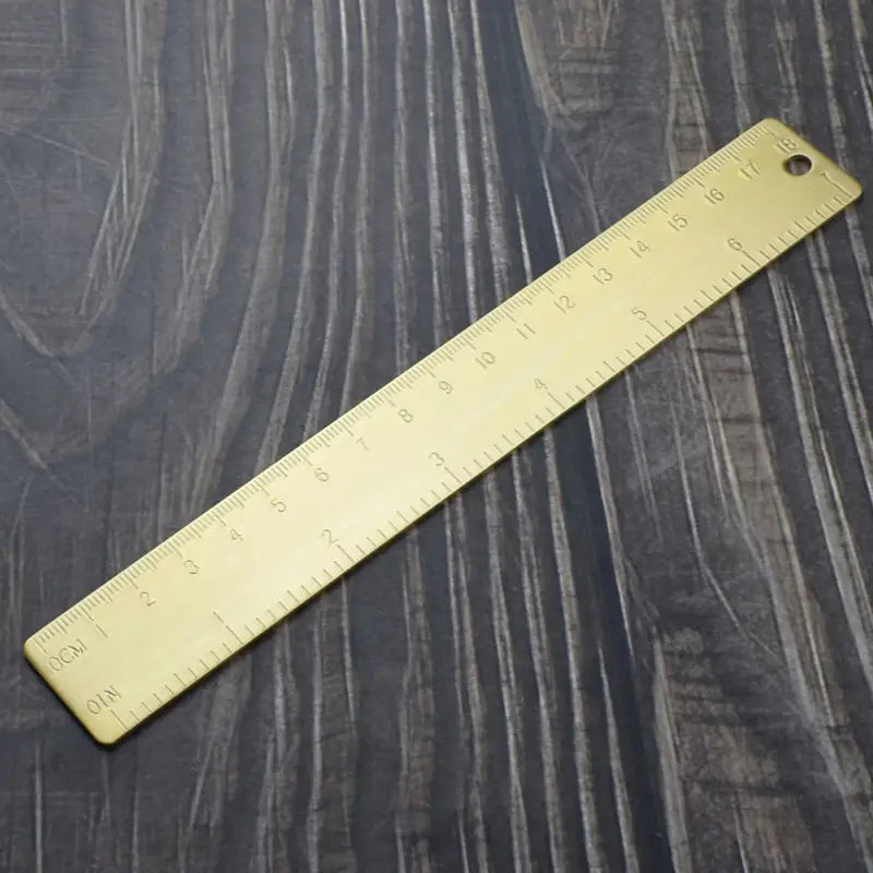 Solid Brass Ruler 7 Inch - Imperial and Metric – Leatherado Leather Supply