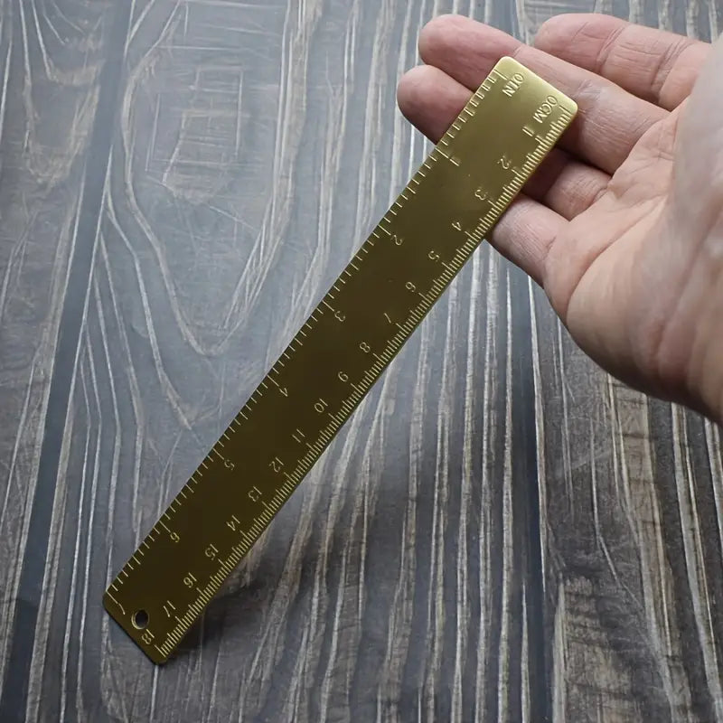 Solid Brass Ruler 7 Inch - Imperial and Metric – Leatherado Leather Supply