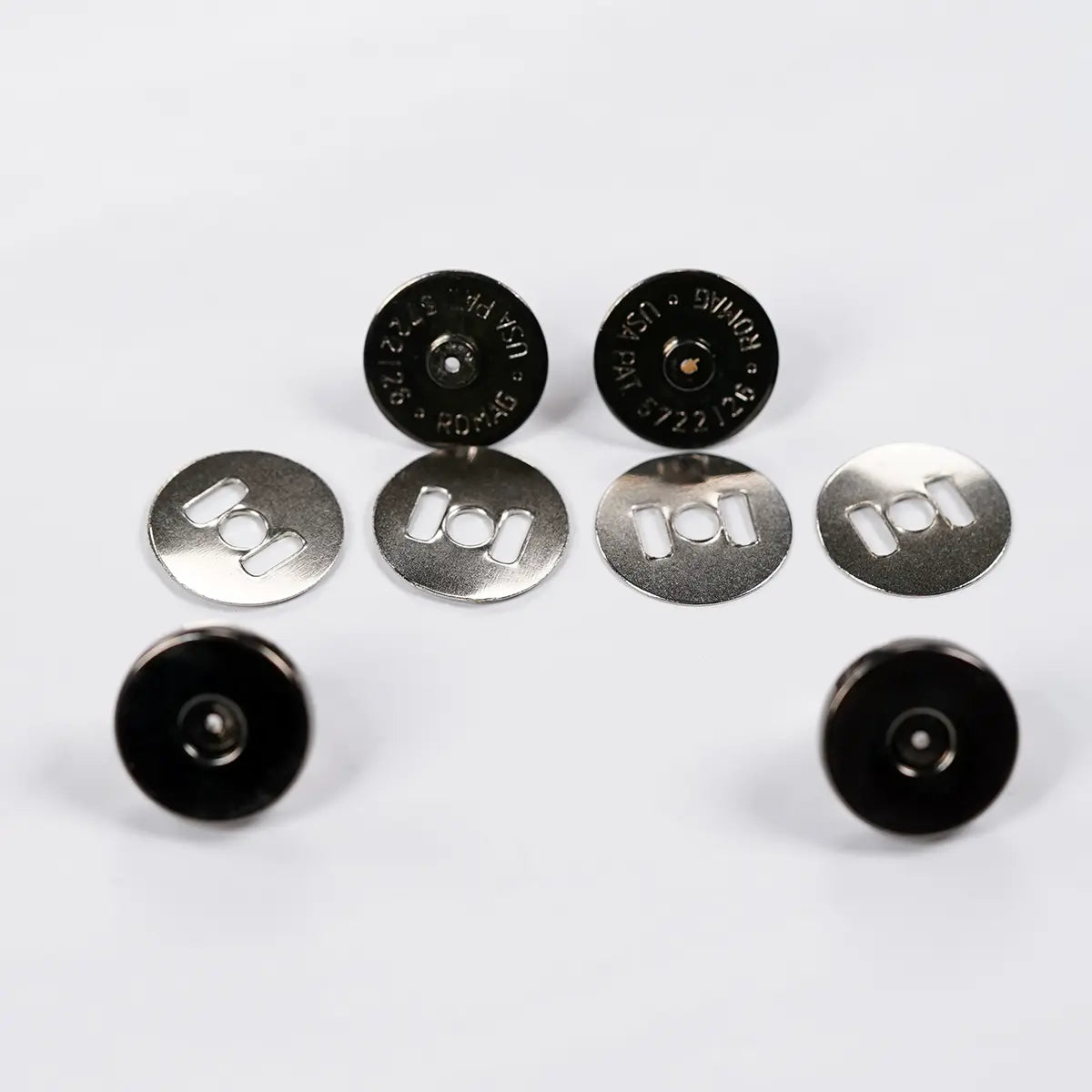 14mm Round Magnetic Snap 2 Pack - Gunmetal
