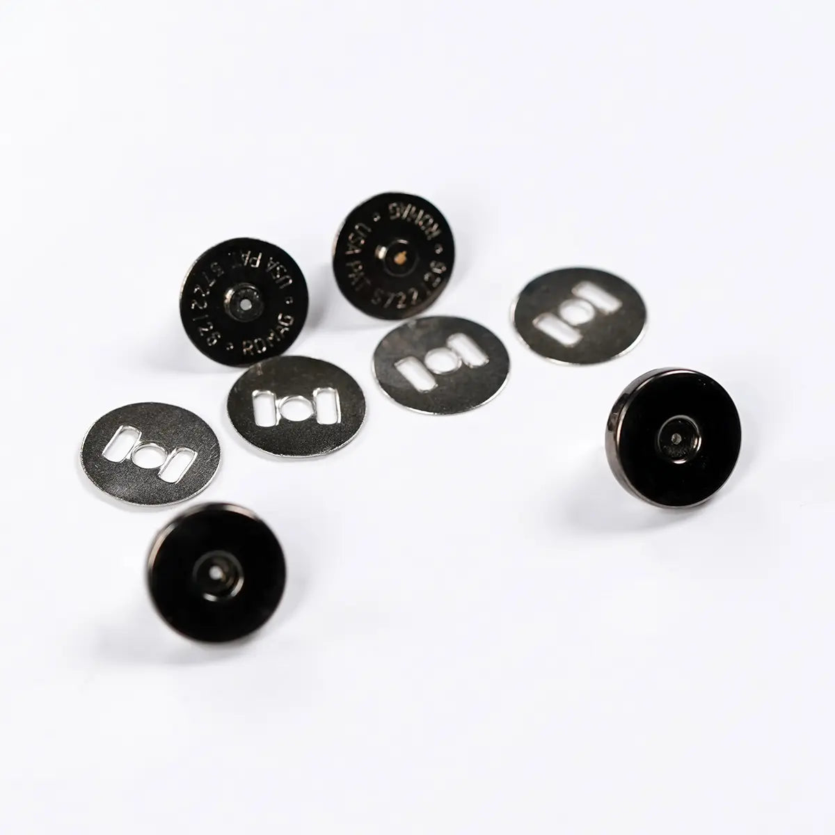 14mm Round Magnetic Snap 2 Pack - Gunmetal