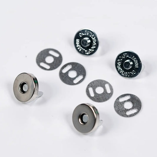 14mm Round Magnetic Snap 2 Pack - Nickel