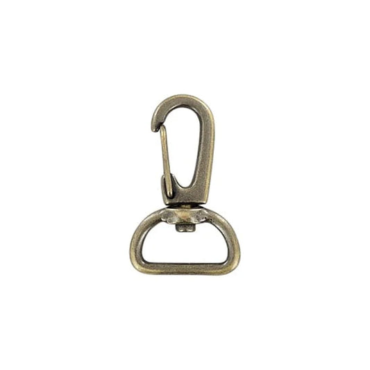 Antique Brass Lever Swivel Snap, 3/4 Inch.