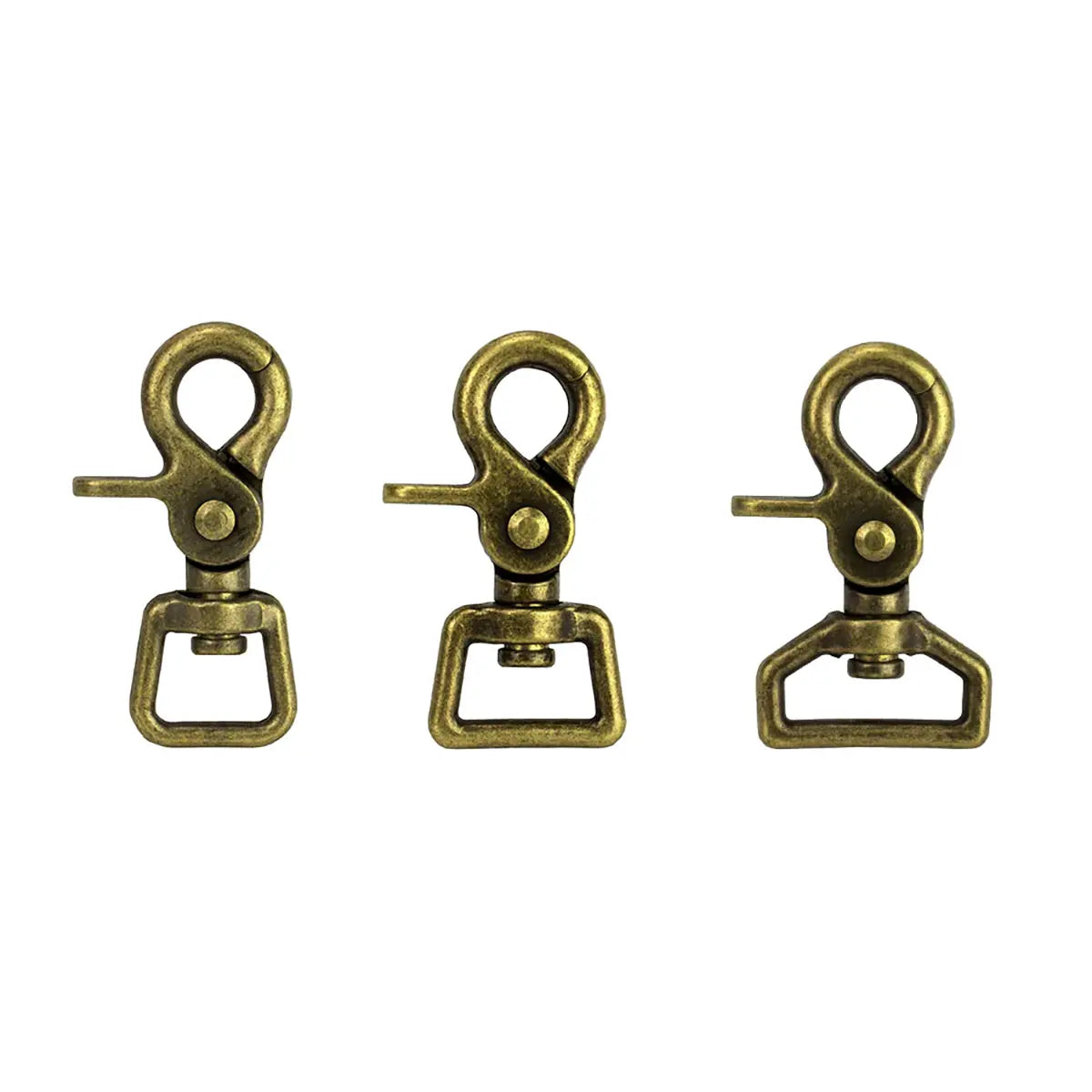 Antique Brass Trigger Snaps.