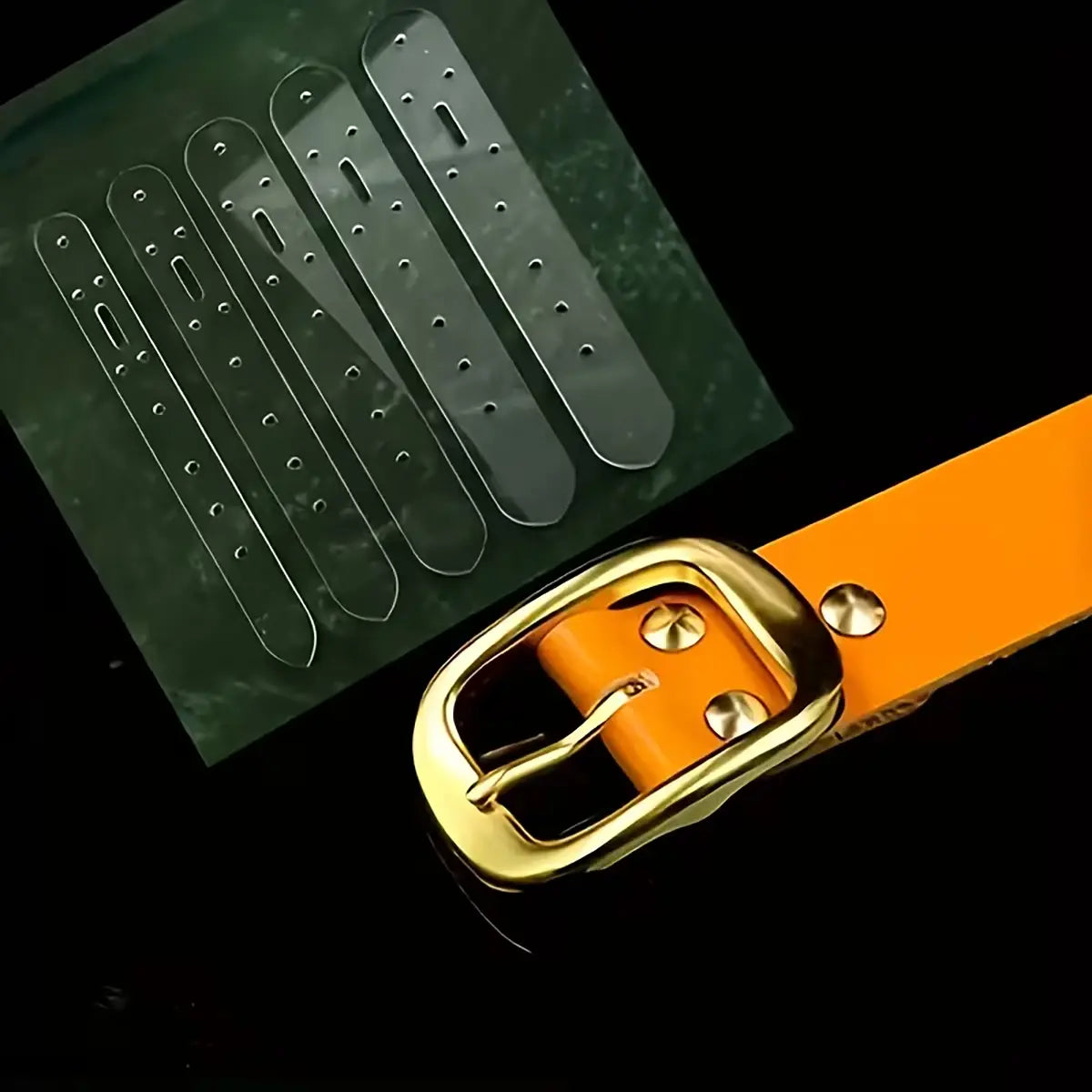 Belt End Clear Acrylic Templates -  5 Piece.