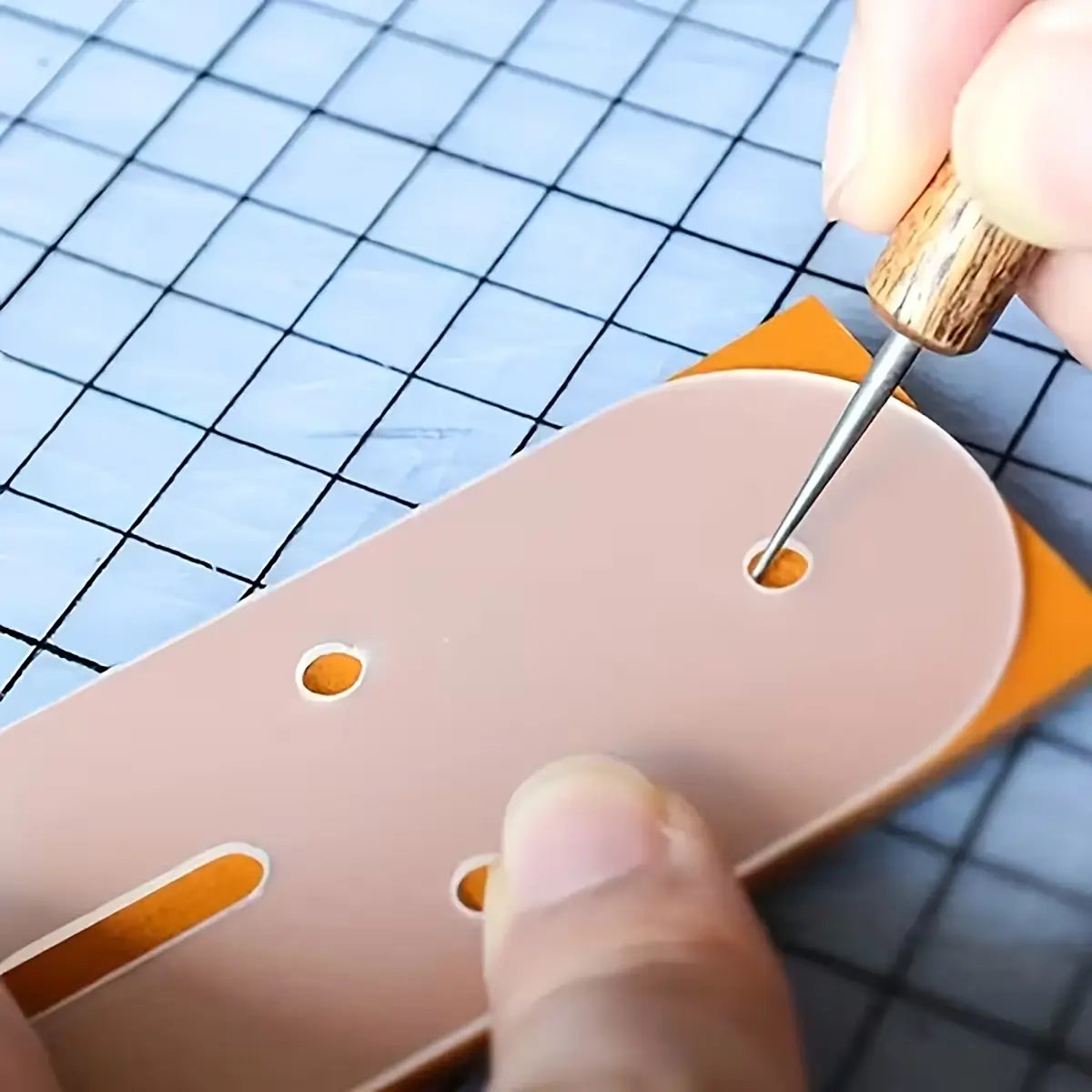 Belt End Clear Acrylic Templates -  5 Piece.