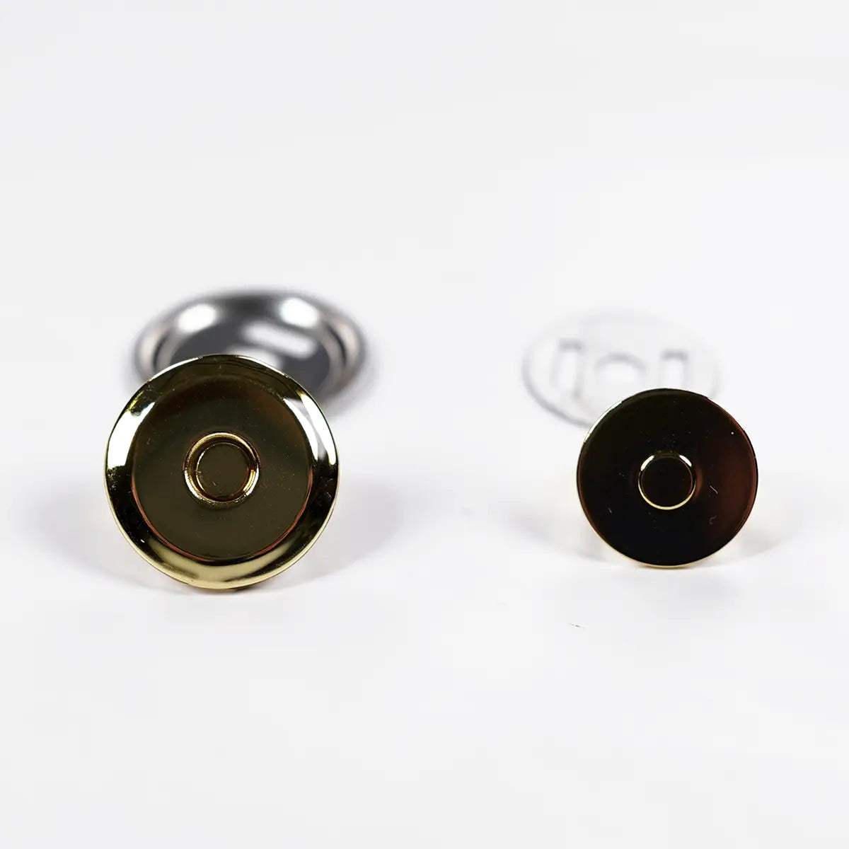 Natural Brass Round Magnetic Snap 14mm