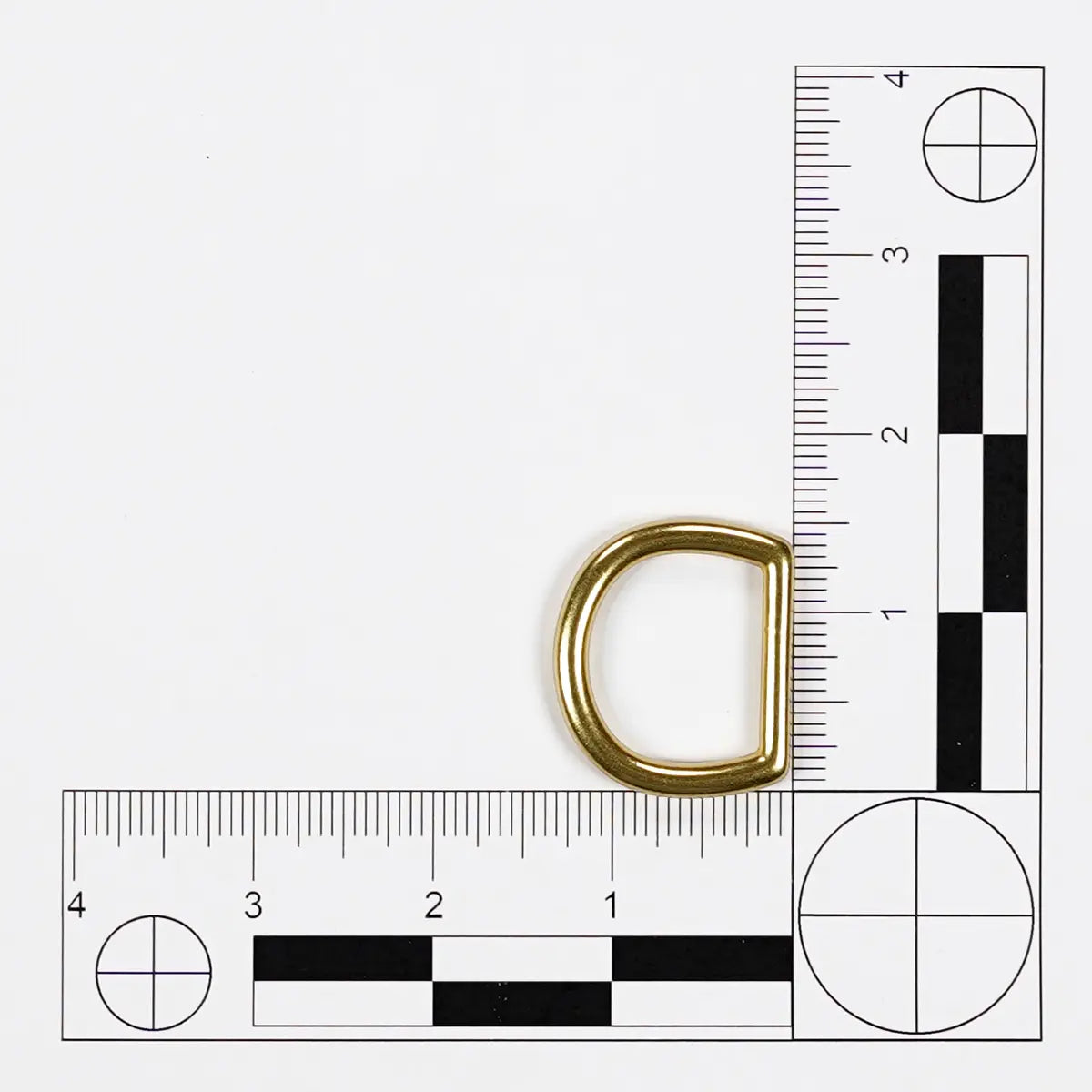 1" Solid Brass Modern D-Ring
