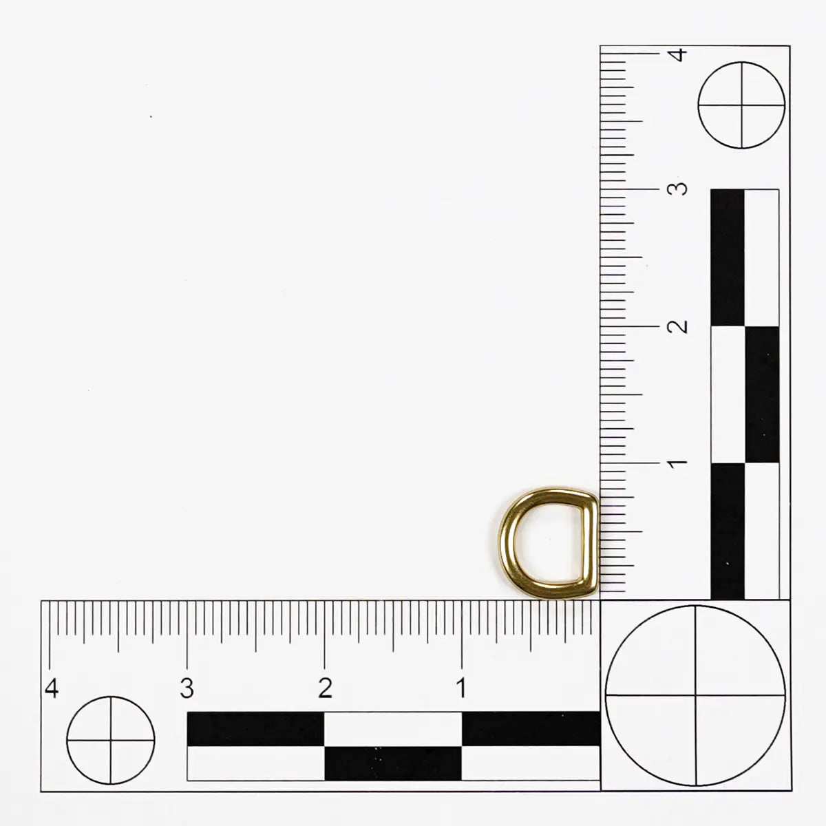 1/2" Solid Brass Modern D-Ring