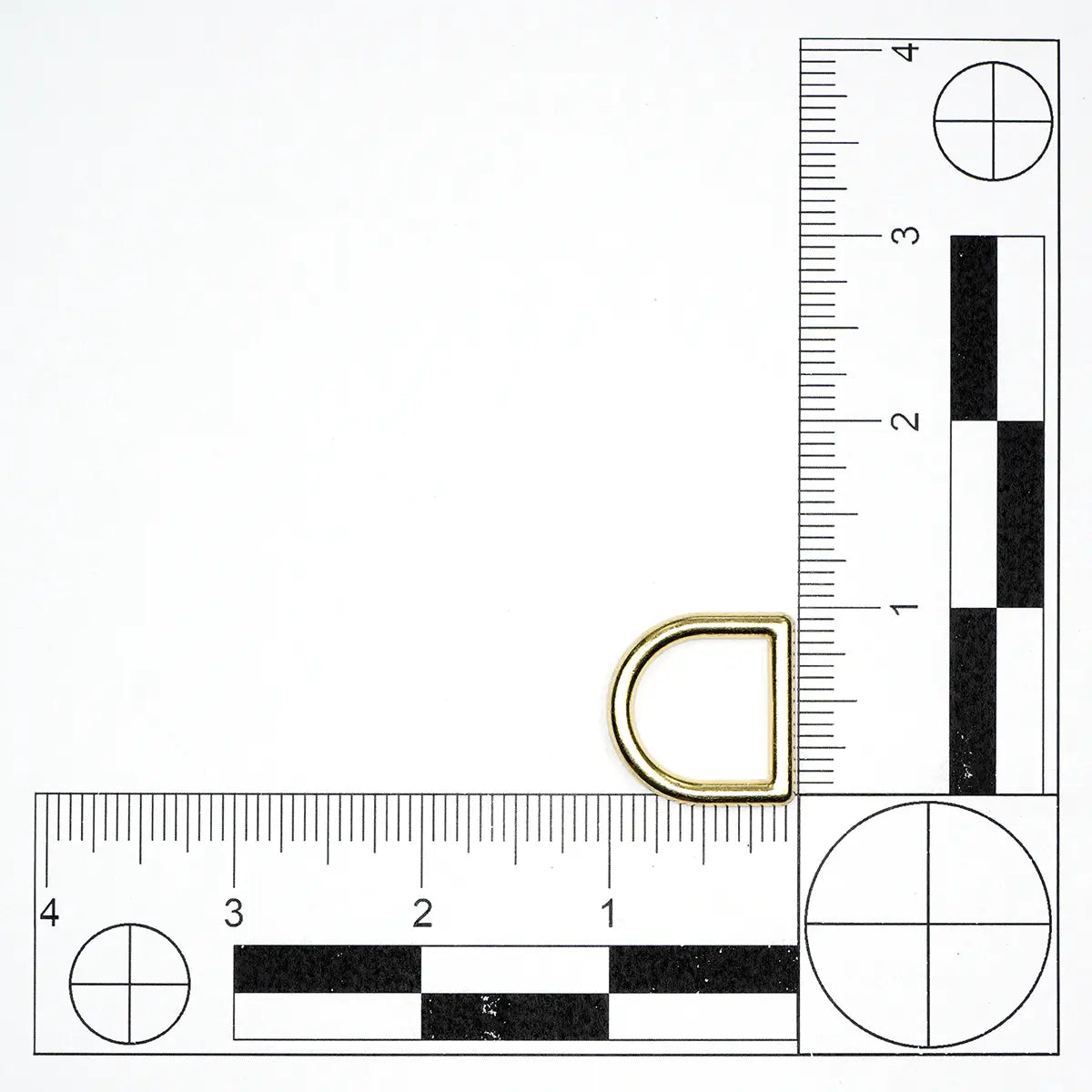 Brass Zinc Alloy D-Ring, 3/4 Inch.