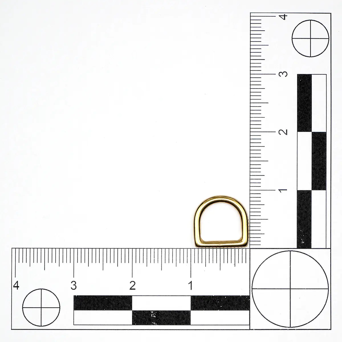 Solid Brass Cast D-Ring, 5/8 Inch.