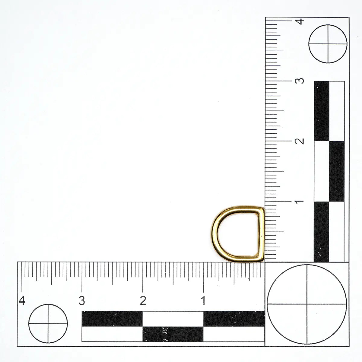 Solid Brass Cast D-Ring, 5/8 Inch.