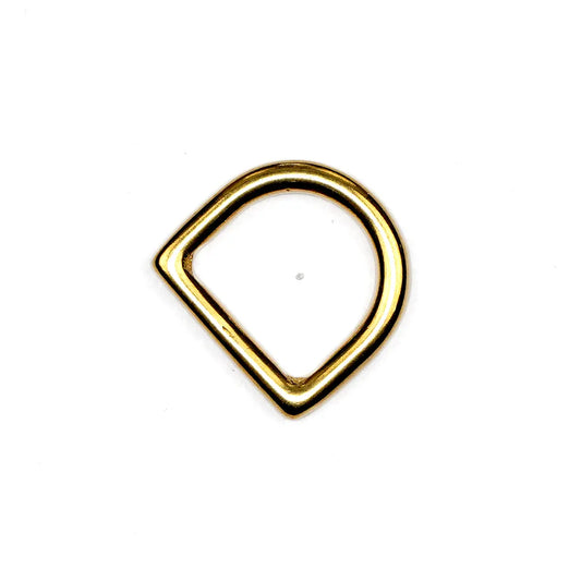 Solid Brass Cast D-Ring, 5/8 Inch.
