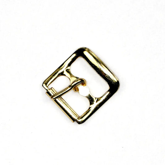 Brass Sandal Center Roller Buckle, 1/2 Inch.
