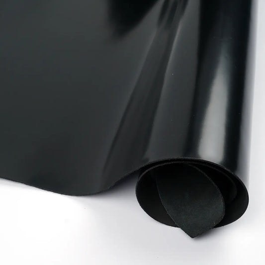 Brush Off Italian Calfskin Leather 3.5oz Side - Black.
