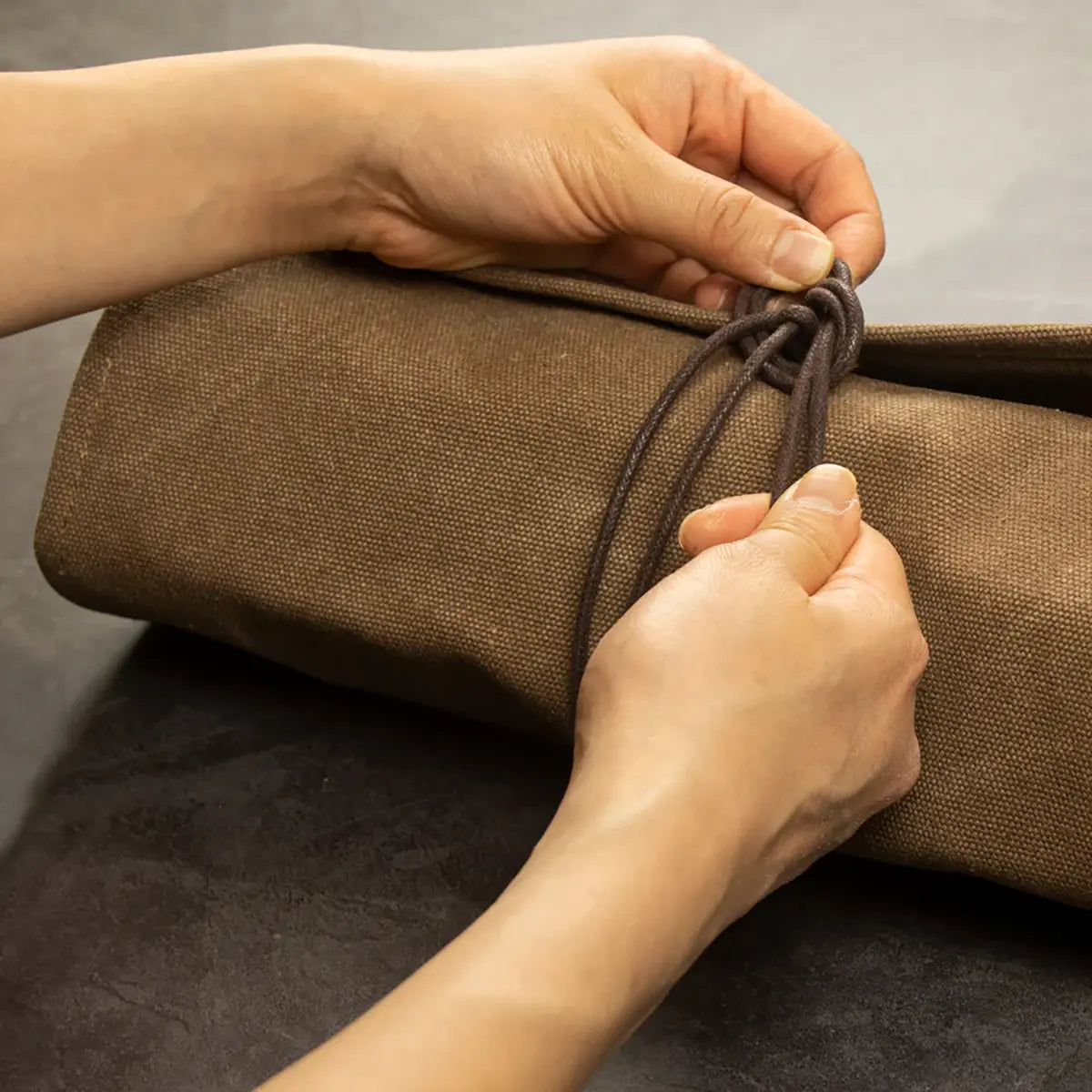 Canvas Tool Roll Bag for Leathercrafters.