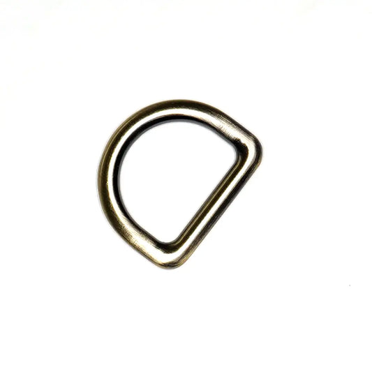 Antique Brass Cast D-Ring, 1 Inch.