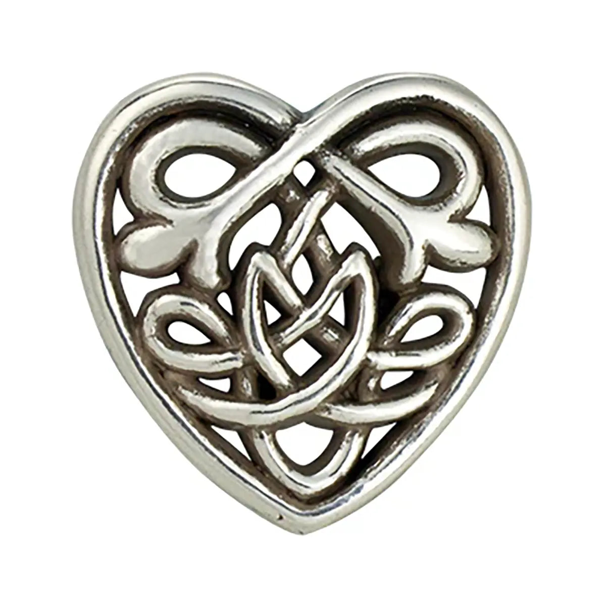 Celtic Heart Screw Back Concho, 30mm.
