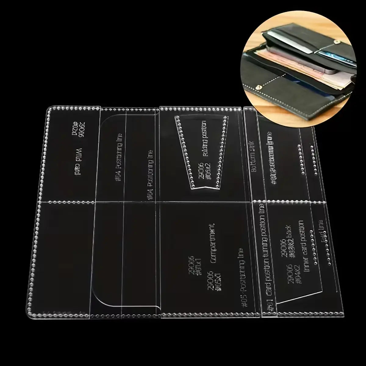 Clutch Wallet Acrylic Template.