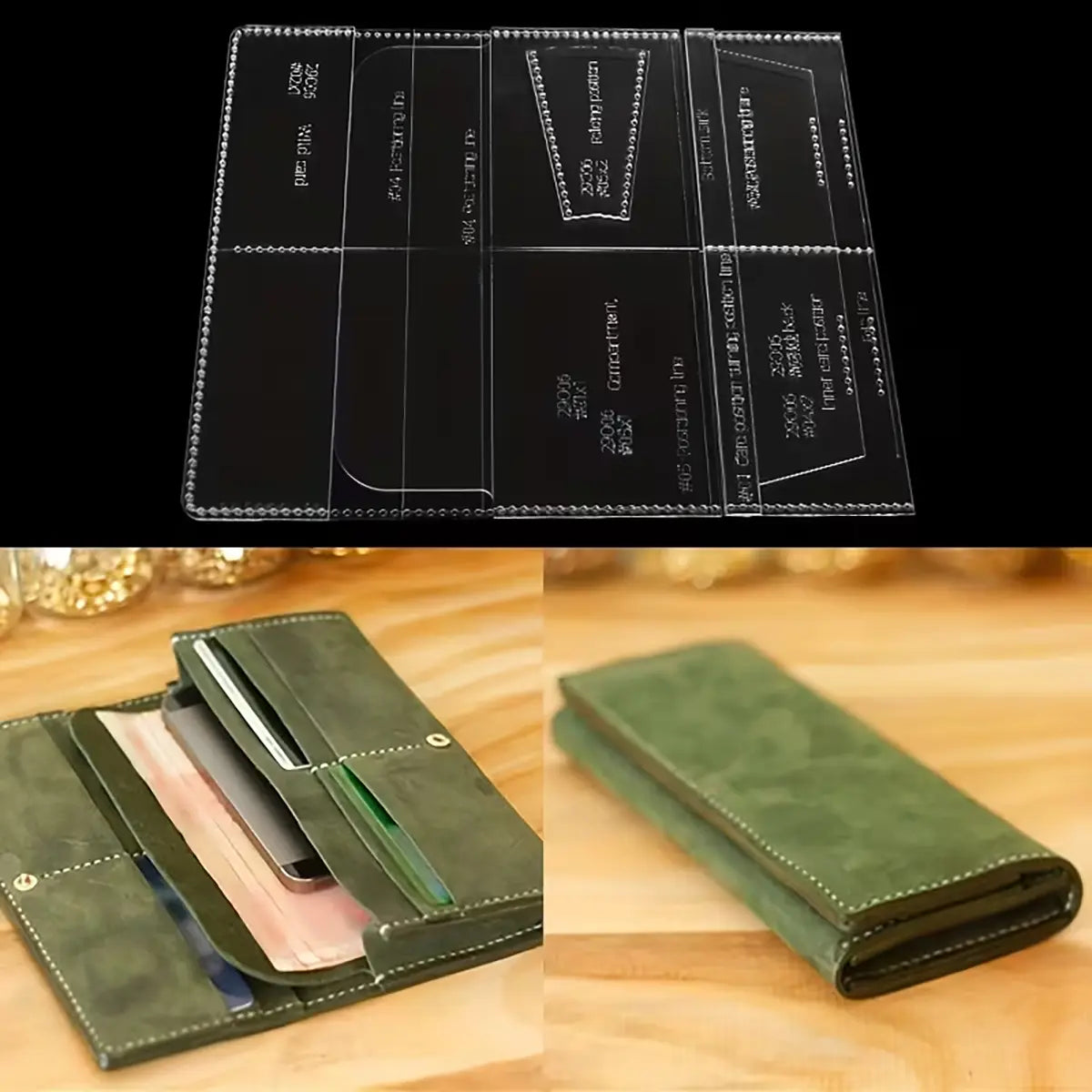 Clutch Wallet Acrylic Template.