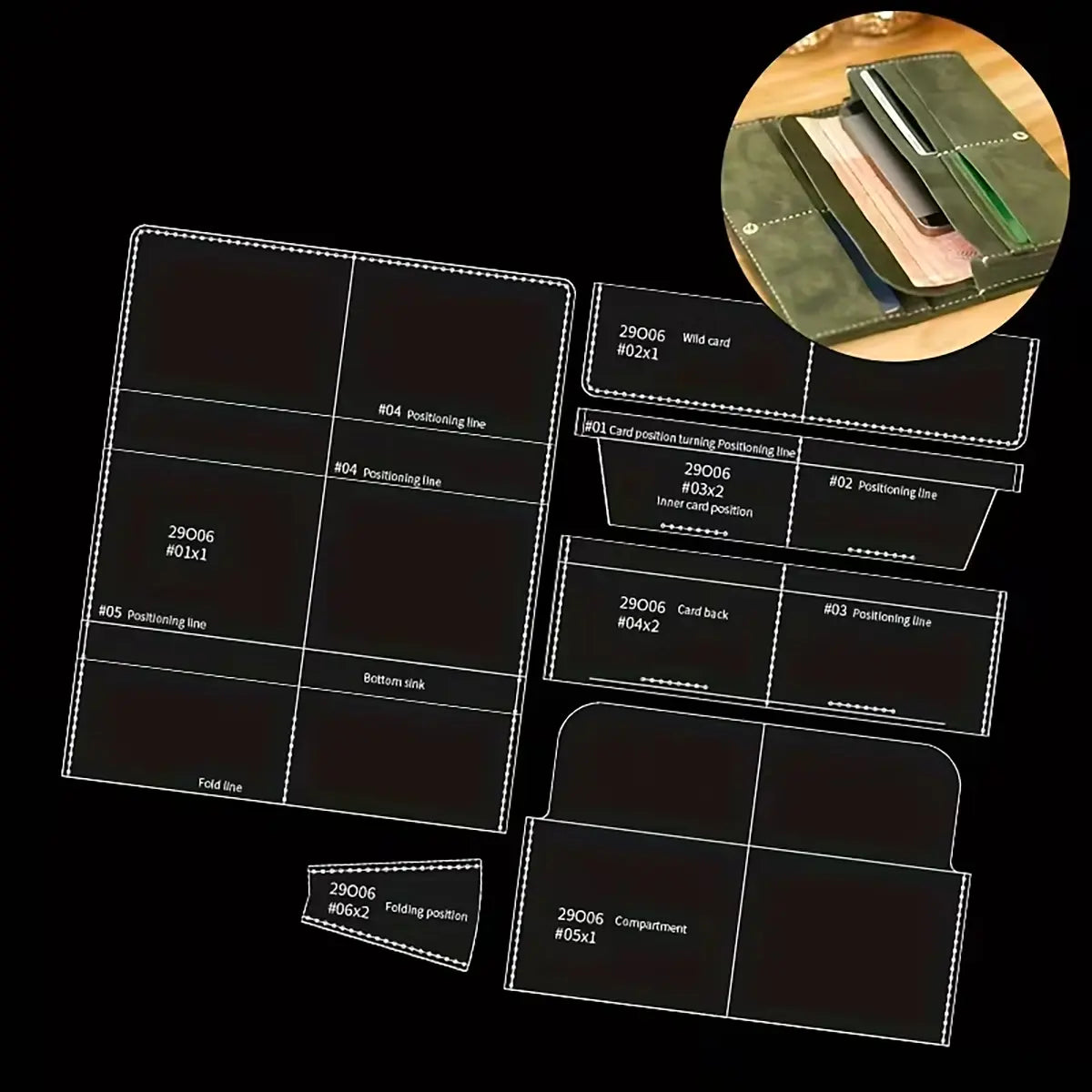 Clutch Wallet Acrylic Template.
