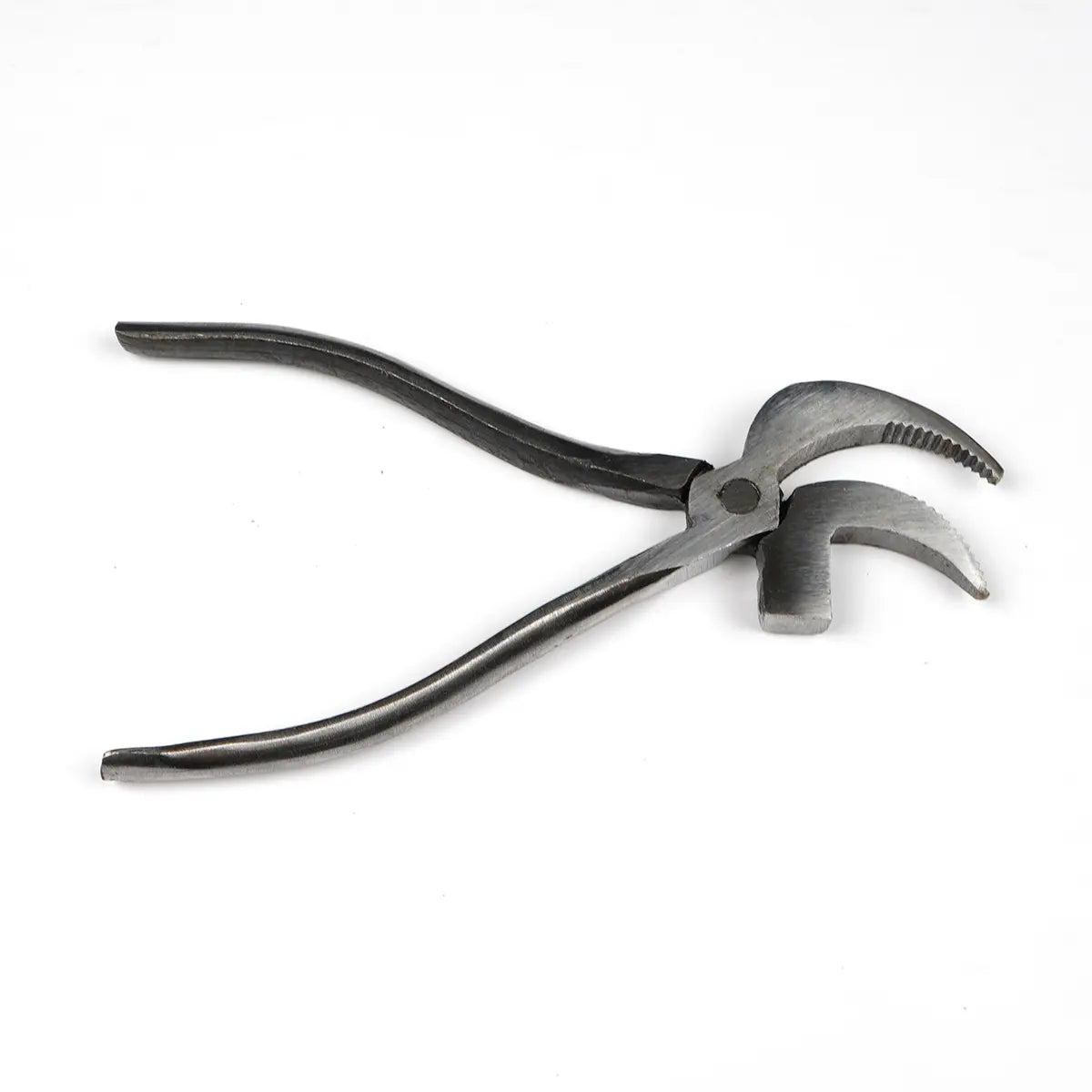 8 Inch Shoemaker Pliers with rounded pincer jaws for leatherworking and shoe repair.