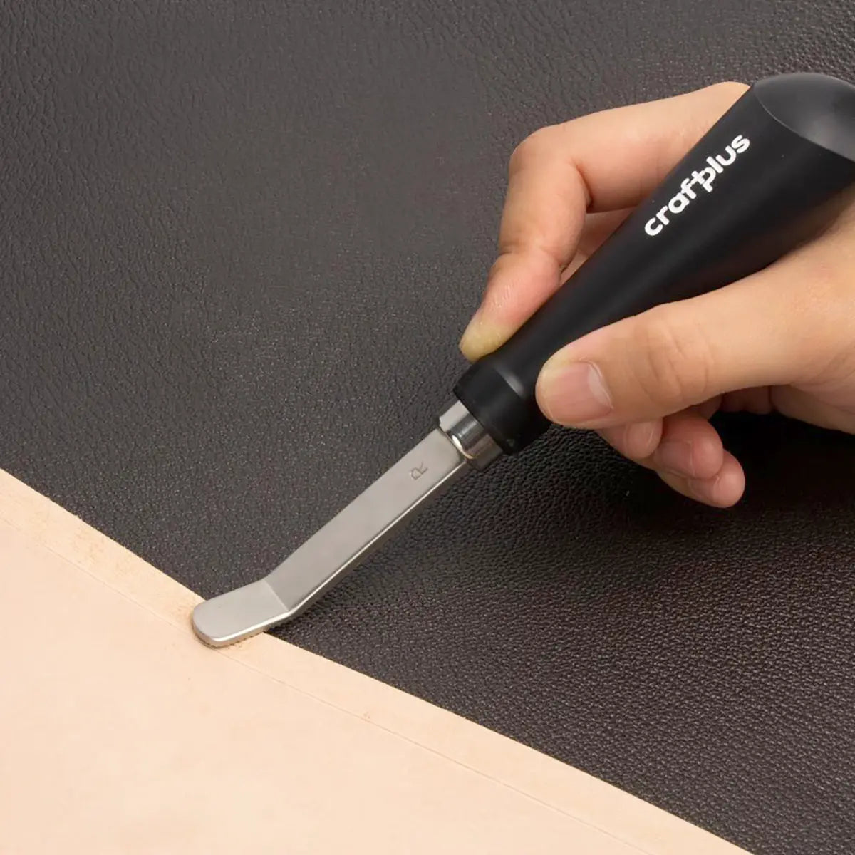 Craftplus Stainless Steel Roughing Tool roughing leather edge.