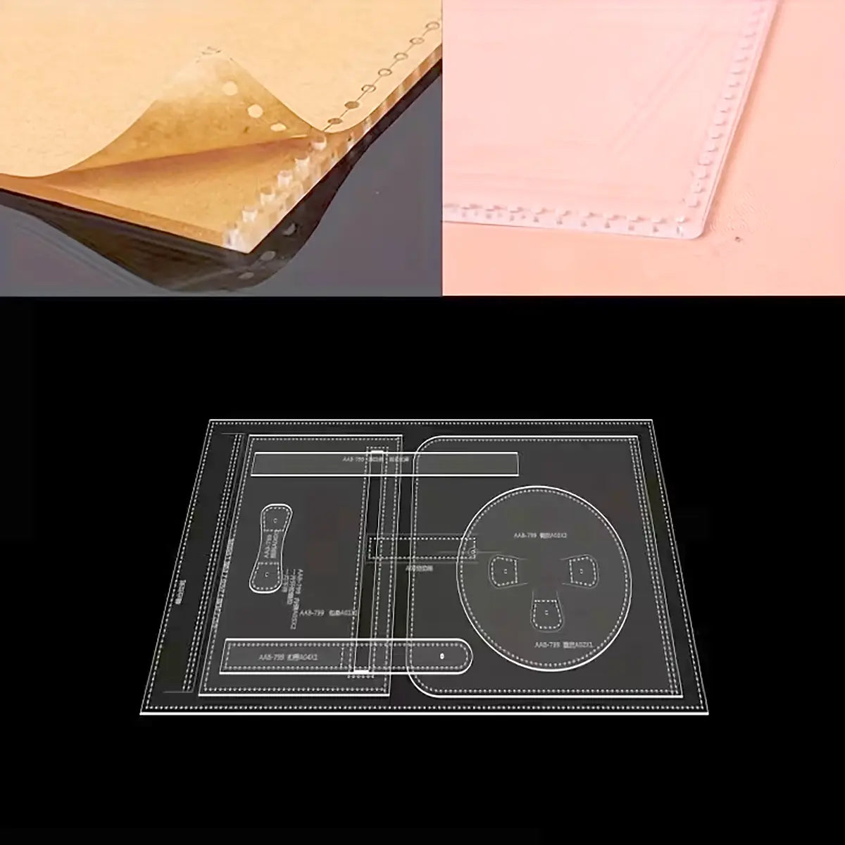 Cylinder Shoulder Bag Acrylic Template.