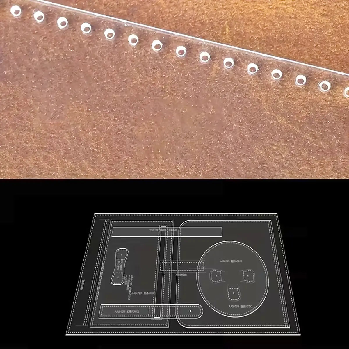 Cylinder Shoulder Bag Acrylic Template.